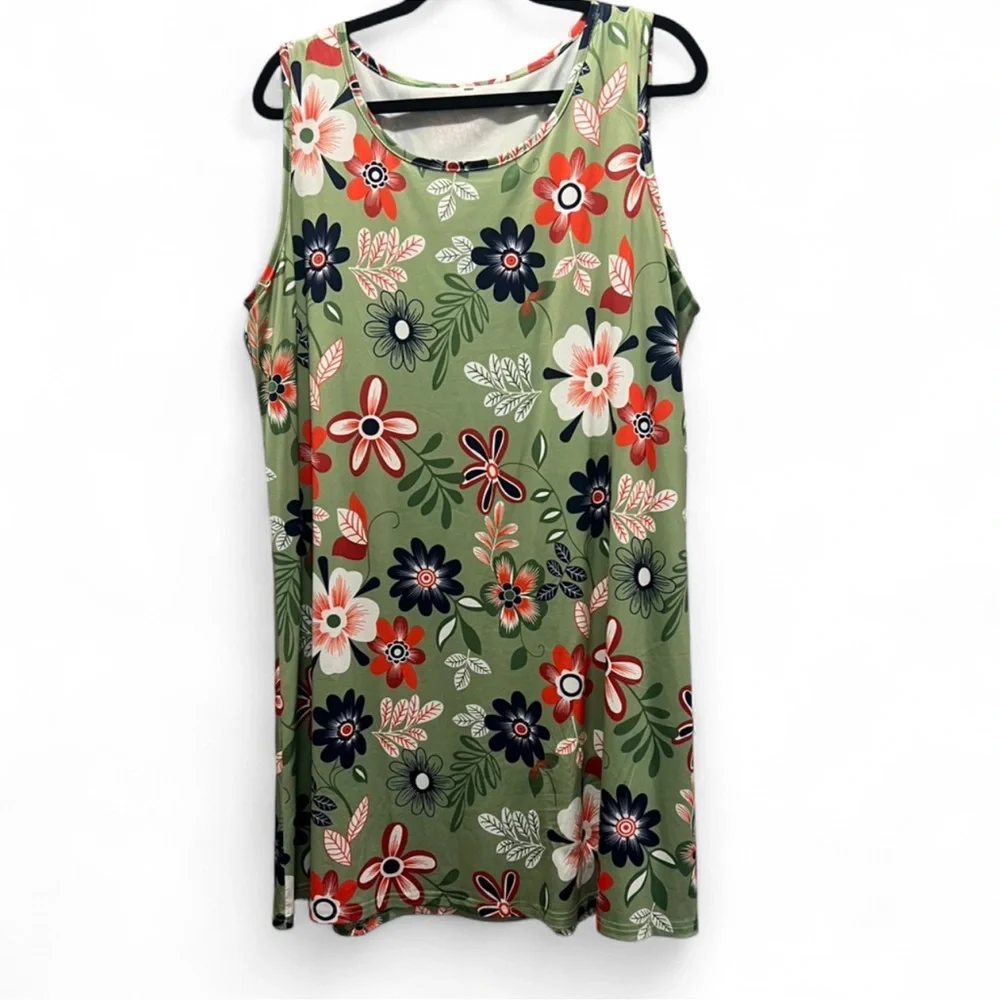 Floral Sleeveless Dress - Picture 1 of 5